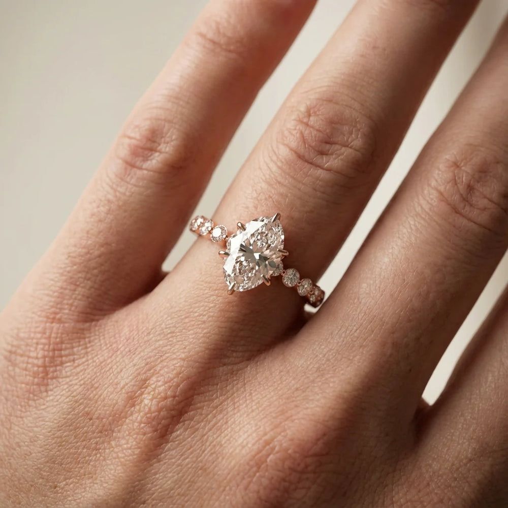 Eleanor Majesty Side Stone Princess Diamond Engagement Ring