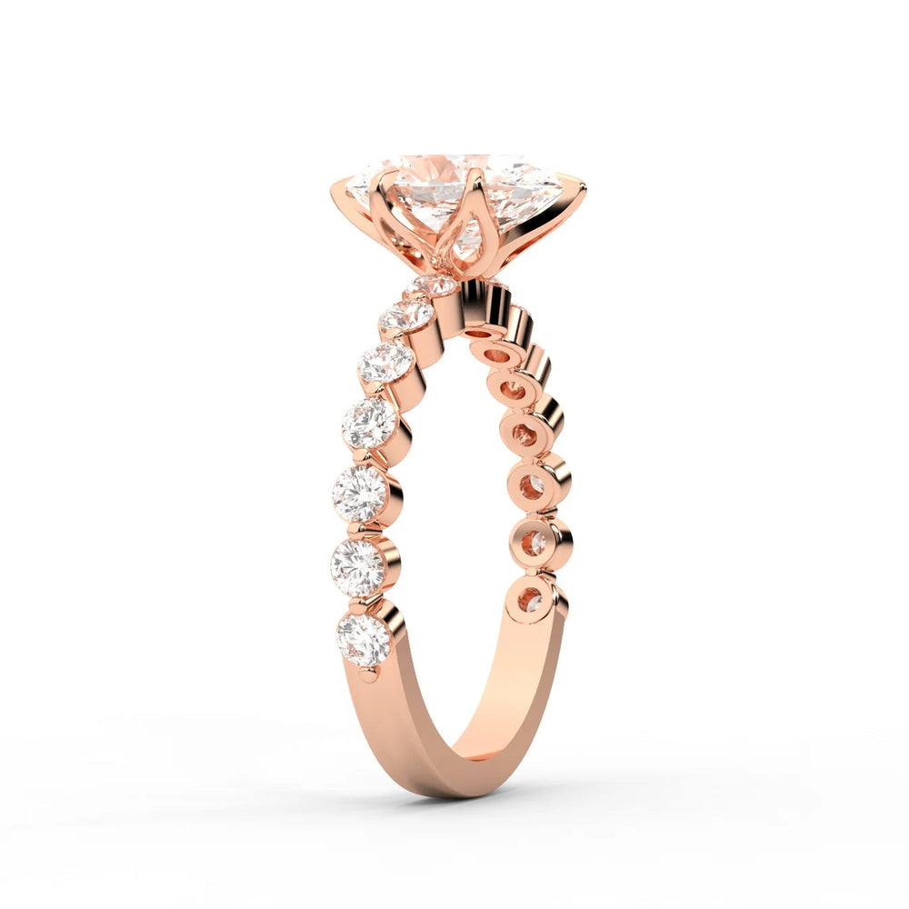 Eleanor Majesty Side Stone Princess Diamond Engagement Ring