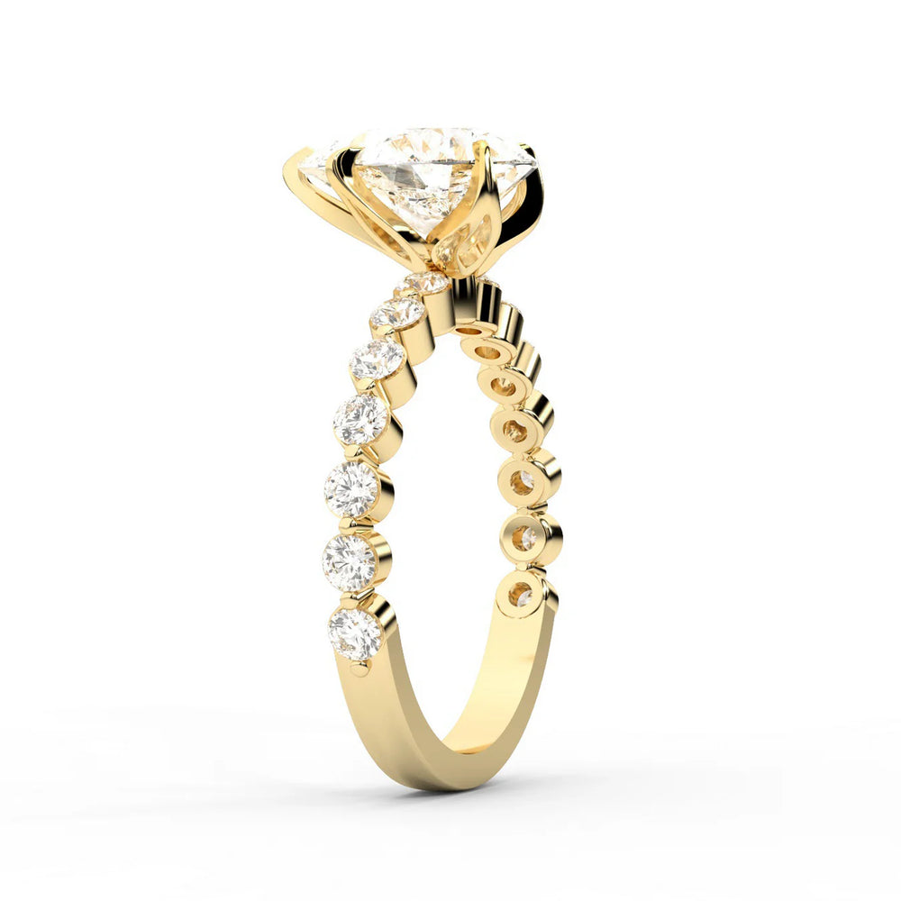 Eleanor Majesty Side Stone Princess Diamond Engagement Ring