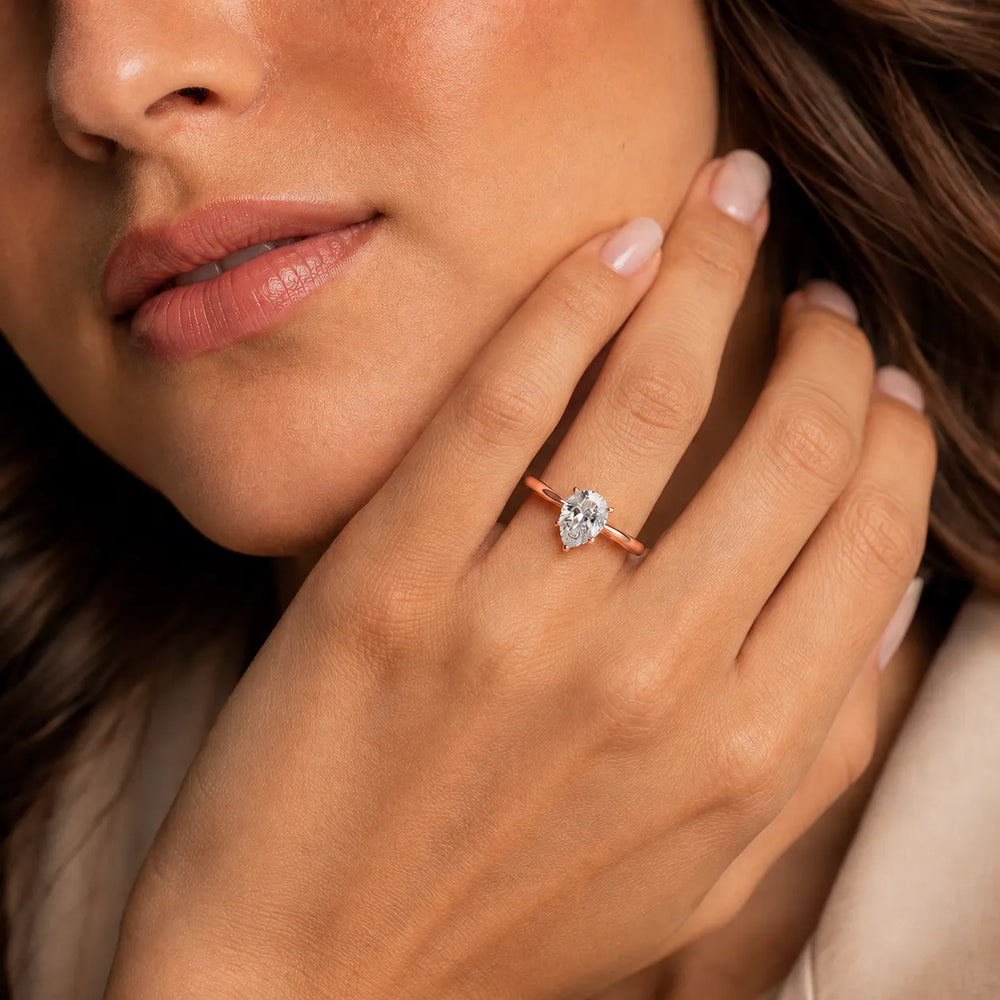 Elegant Solitaire Ring with Classic Four-Prong Setting