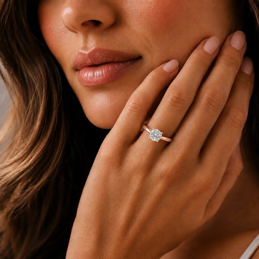 Elegant Solitaire Ring with Classic Four-Prong Setting