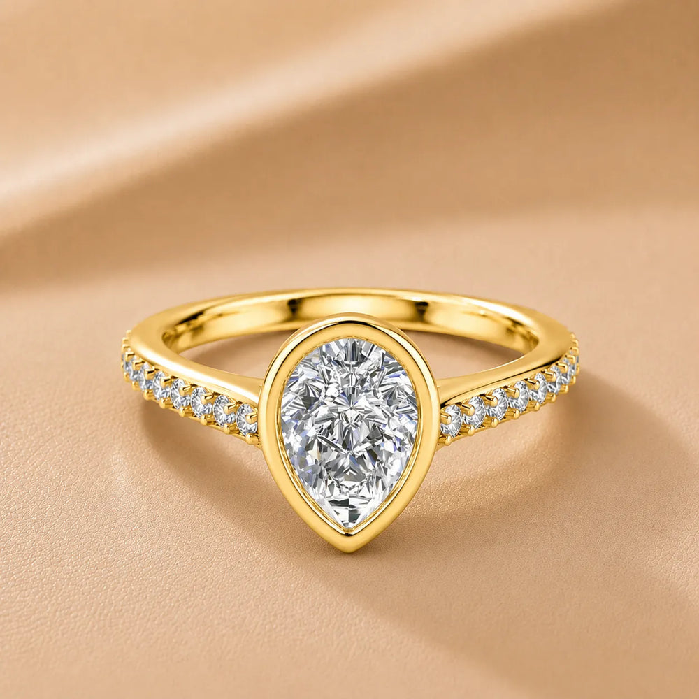 Elegant Bezel-Set Accent Ring