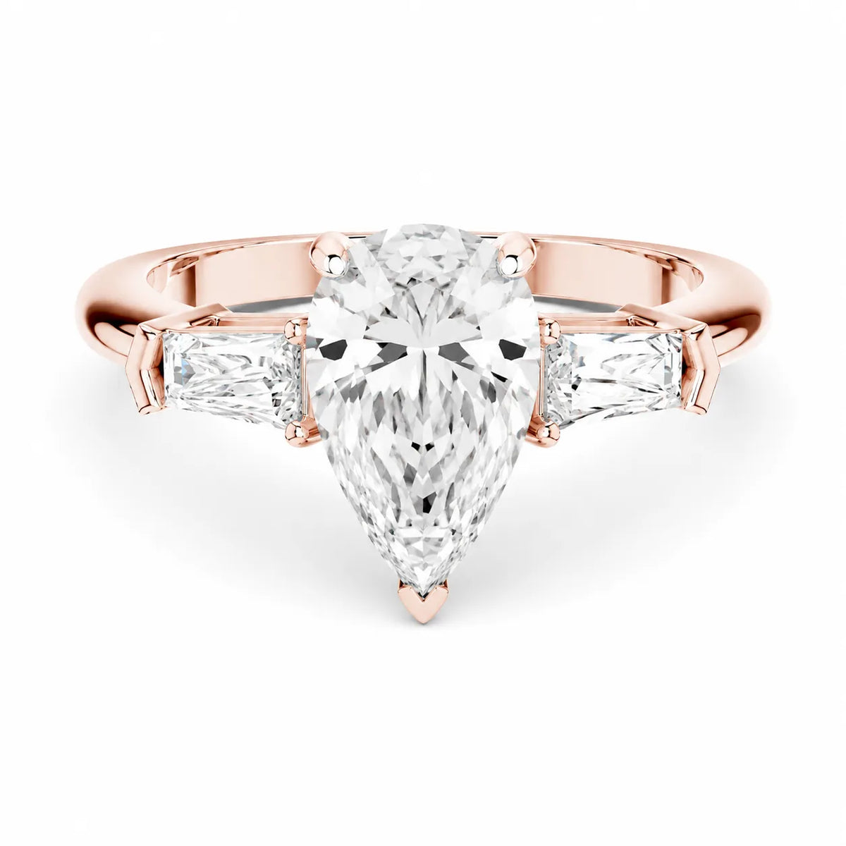 Emerald Elegance Ring with Customize baguette