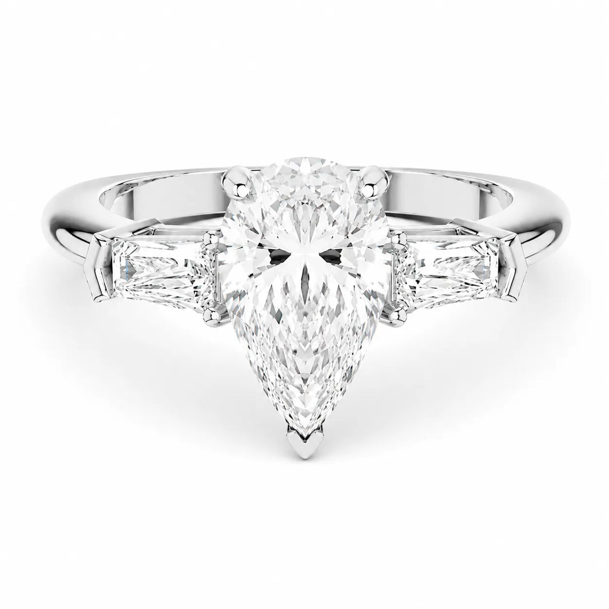 Emerald Elegance Ring with Customize baguette