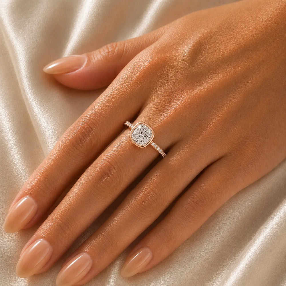 Elegant Bezel-Set Accent Ring