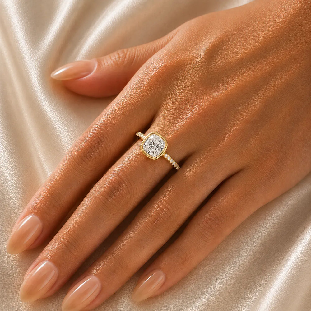 Elegant Bezel-Set Accent Ring