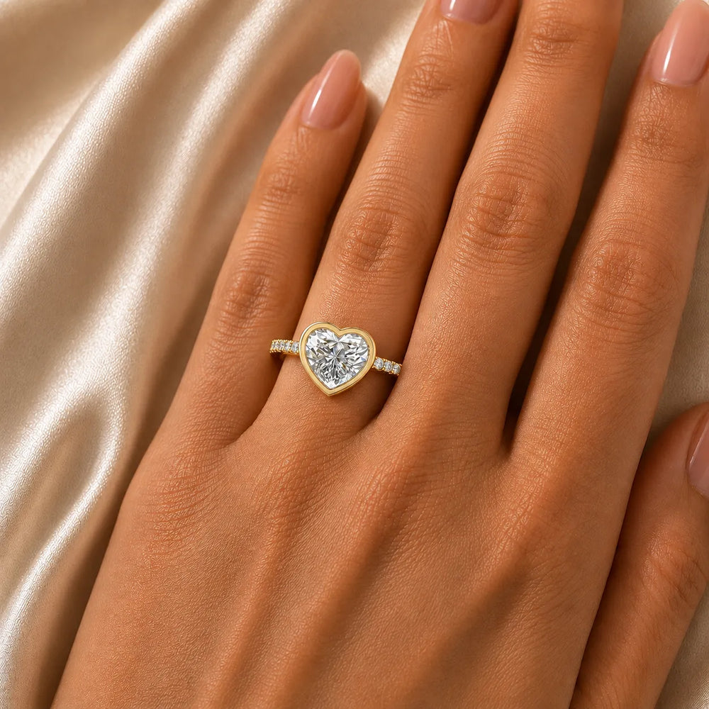 Elegant Bezel-Set Accent Ring