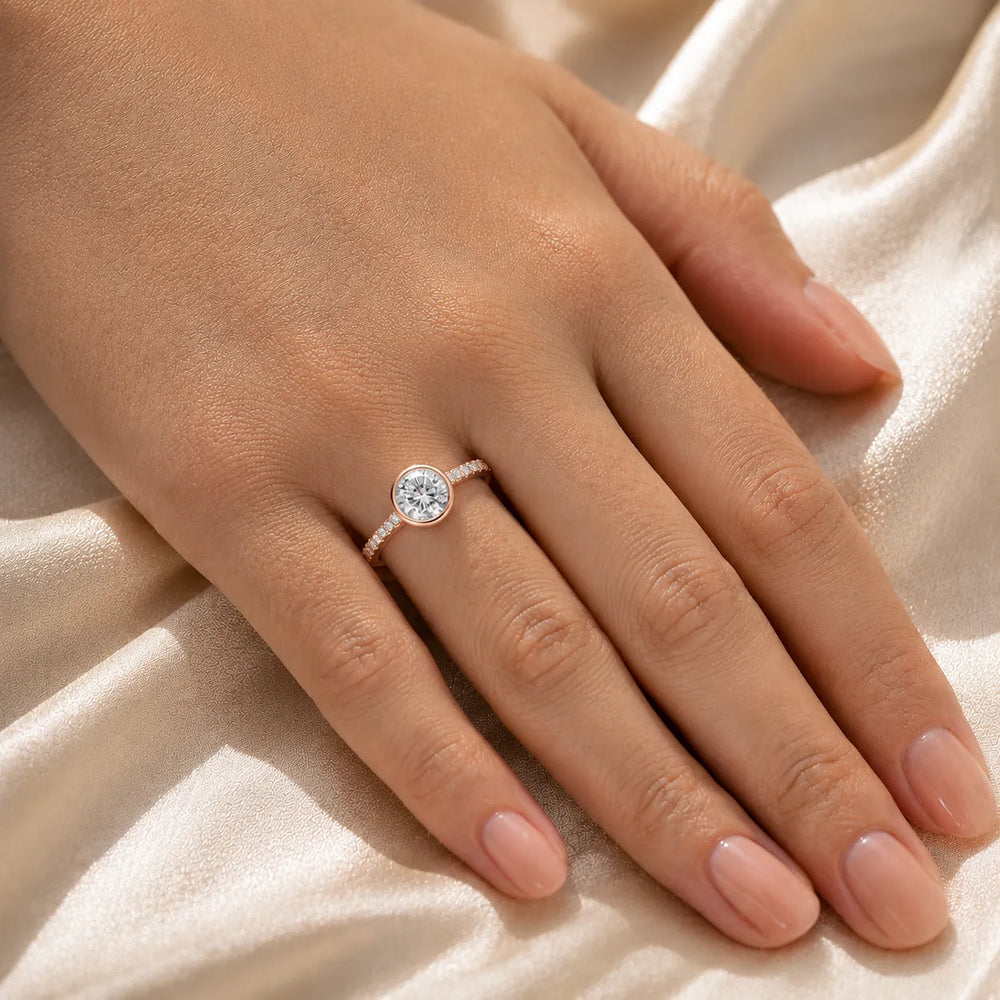 Elegant Bezel-Set Accent Ring