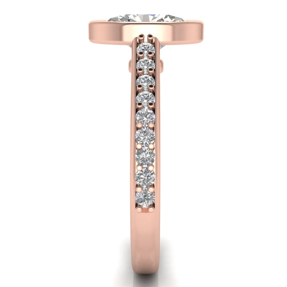 Elegant Bezel-Set Accent Ring