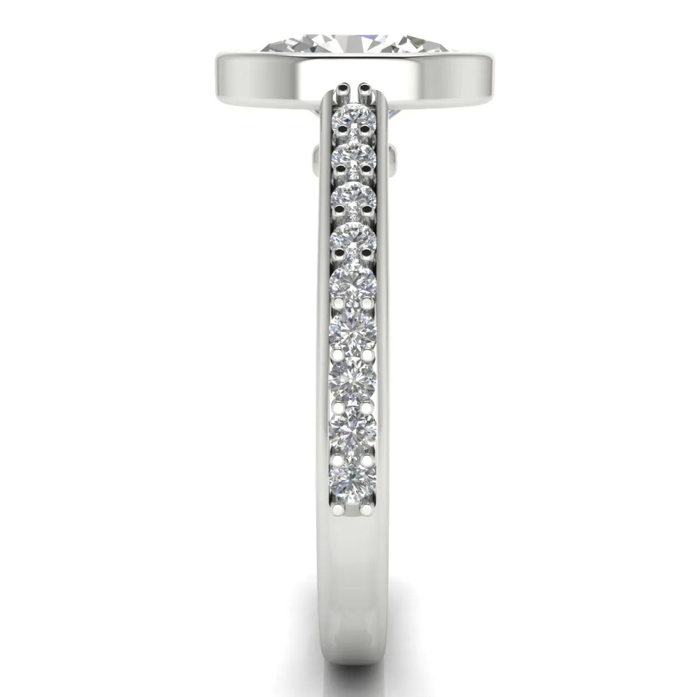 Elegant Bezel-Set Accent Ring