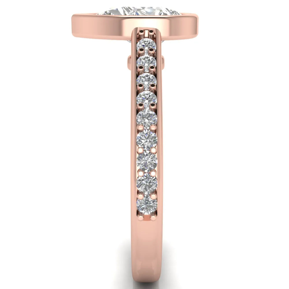 Elegant Bezel-Set Accent Ring