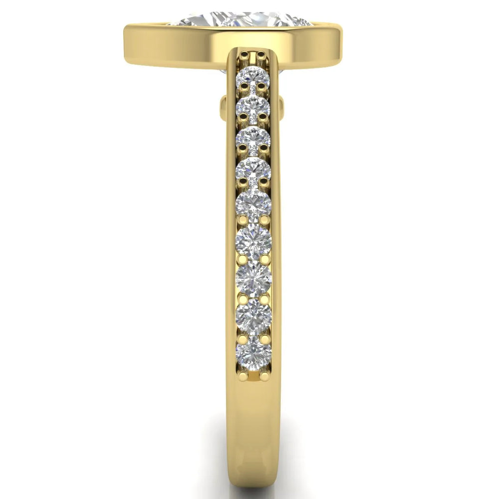 Elegant Bezel-Set Accent Ring