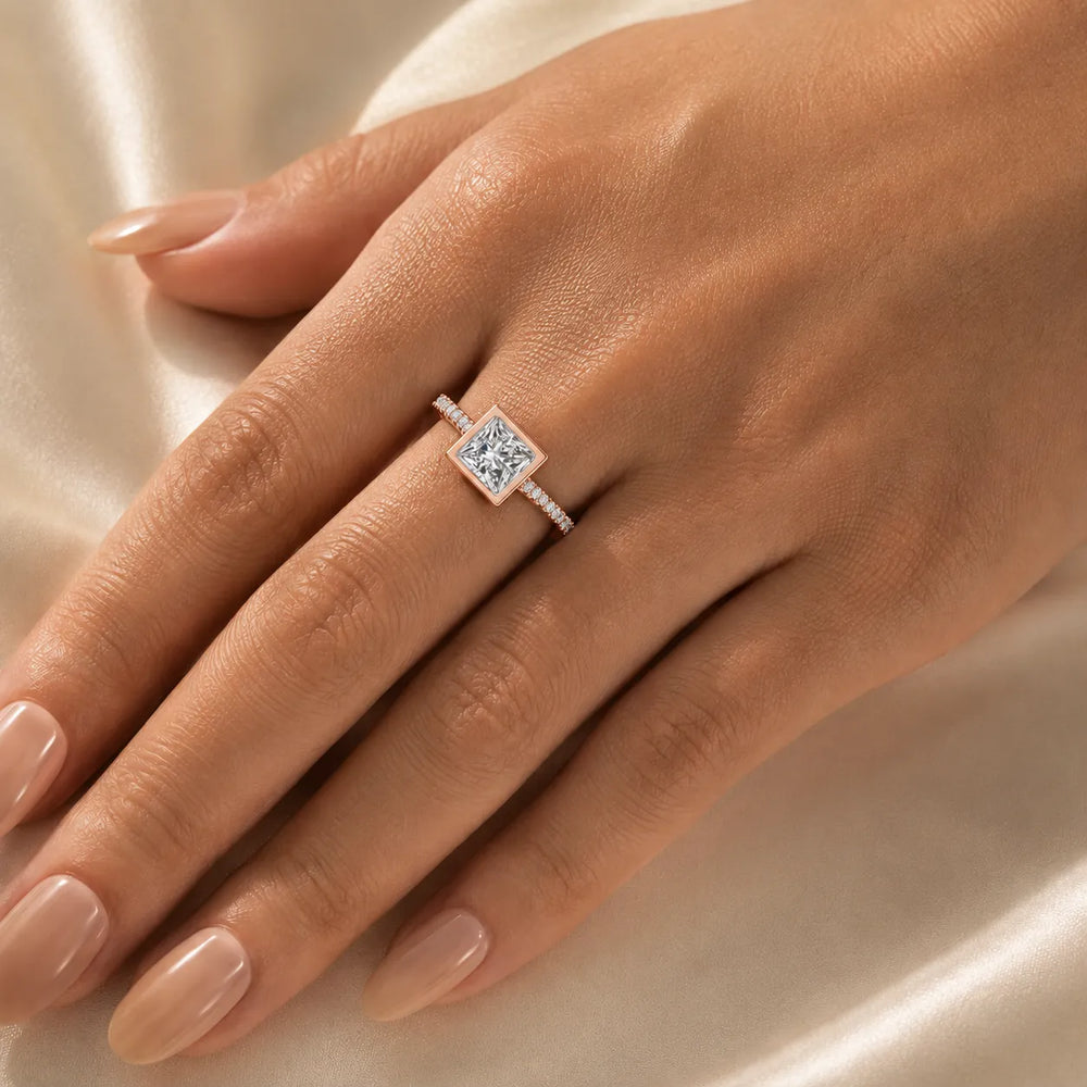 Elegant Bezel-Set Accent Ring