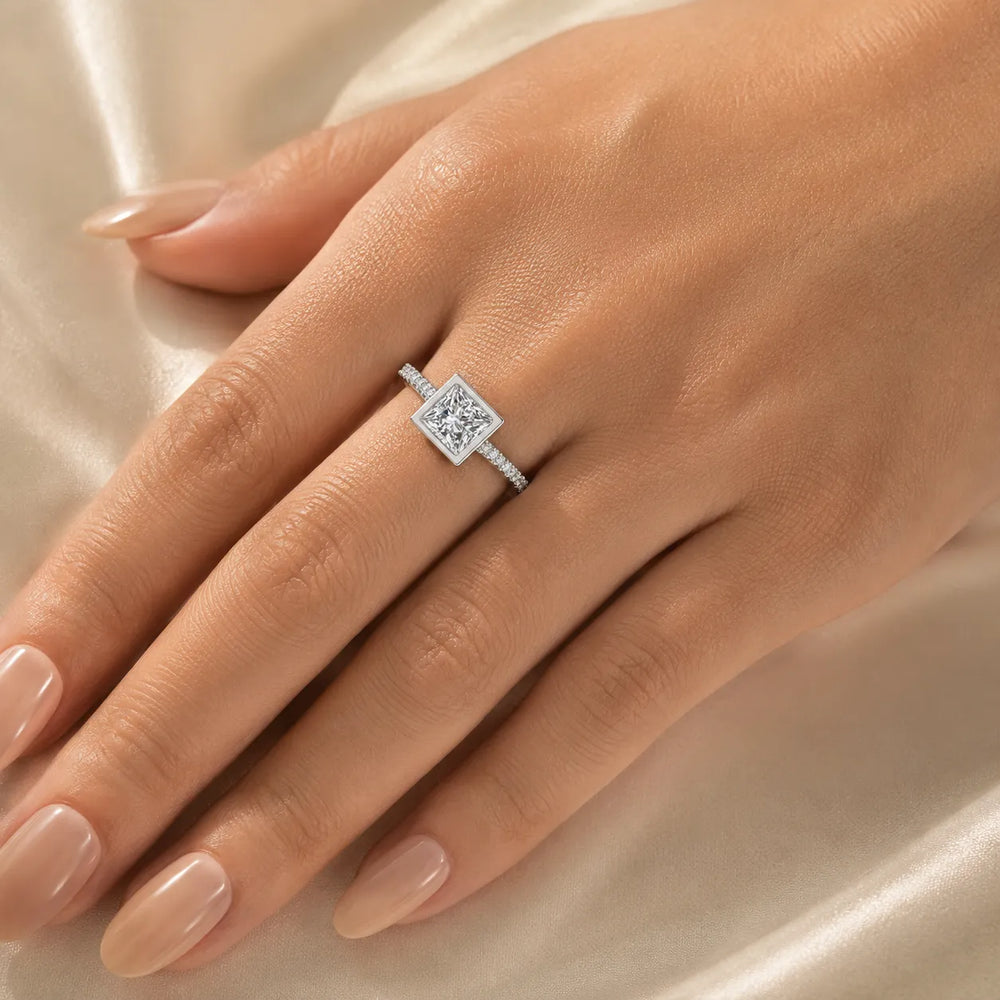 Elegant Bezel-Set Accent Ring