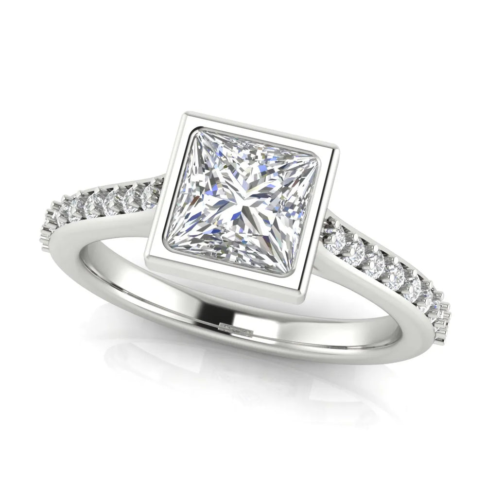 Elegant Bezel-Set Accent Ring