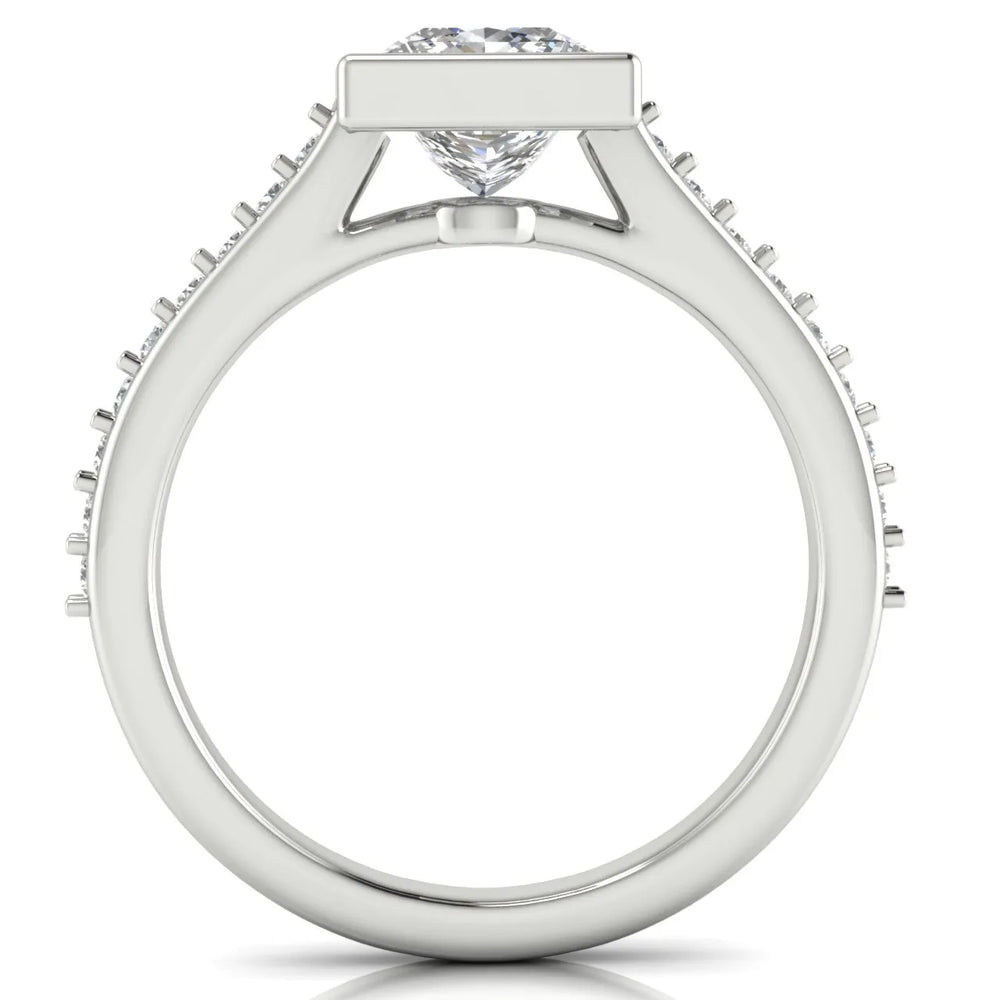 Elegant Bezel-Set Accent Ring