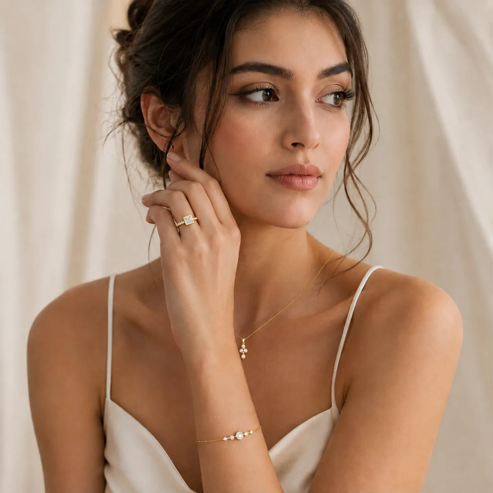 Elegant Bezel-Set Accent Ring