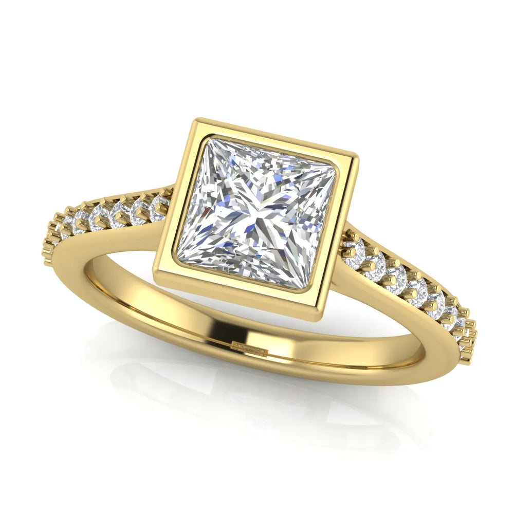Elegant Bezel-Set Accent Ring