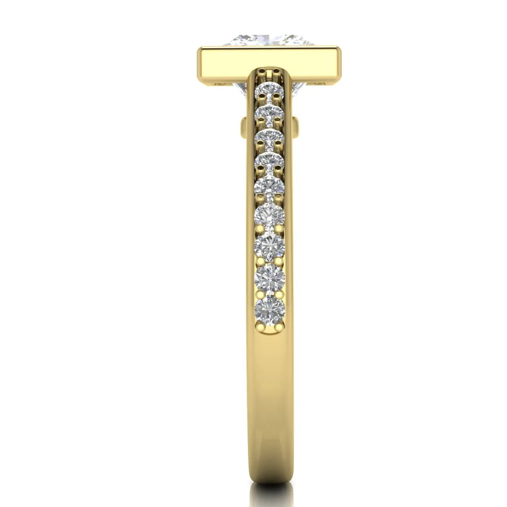 Elegant Bezel-Set Accent Ring