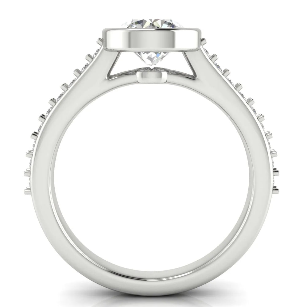 Elegant Bezel-Set Accent Ring