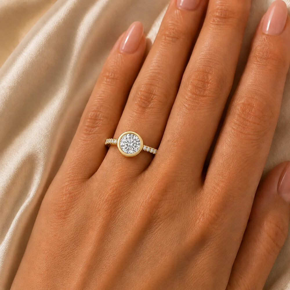 Elegant Bezel-Set Accent Ring