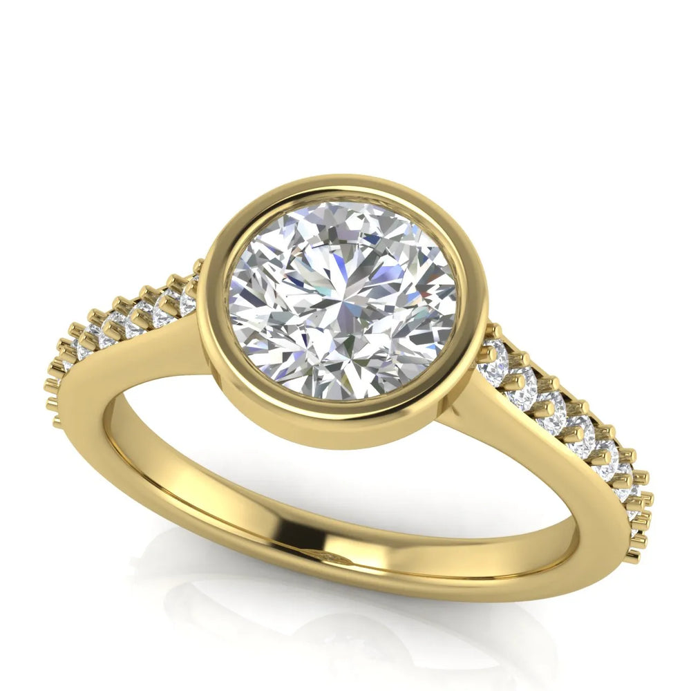 Elegant Bezel-Set Accent Ring