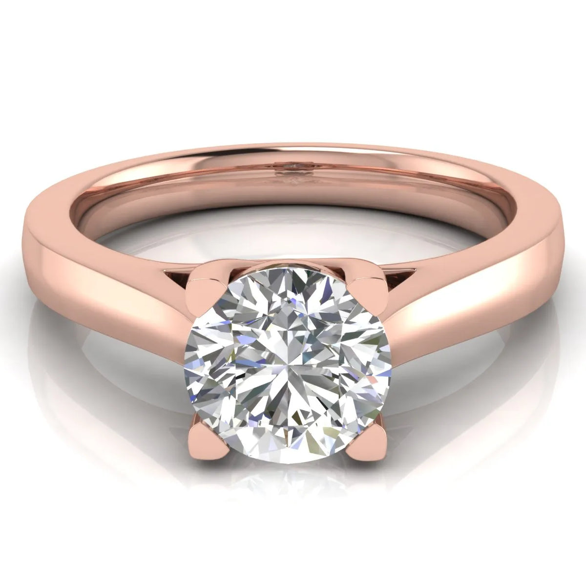 Elegant Solitaire Ring with Classic Four-Prong Setting