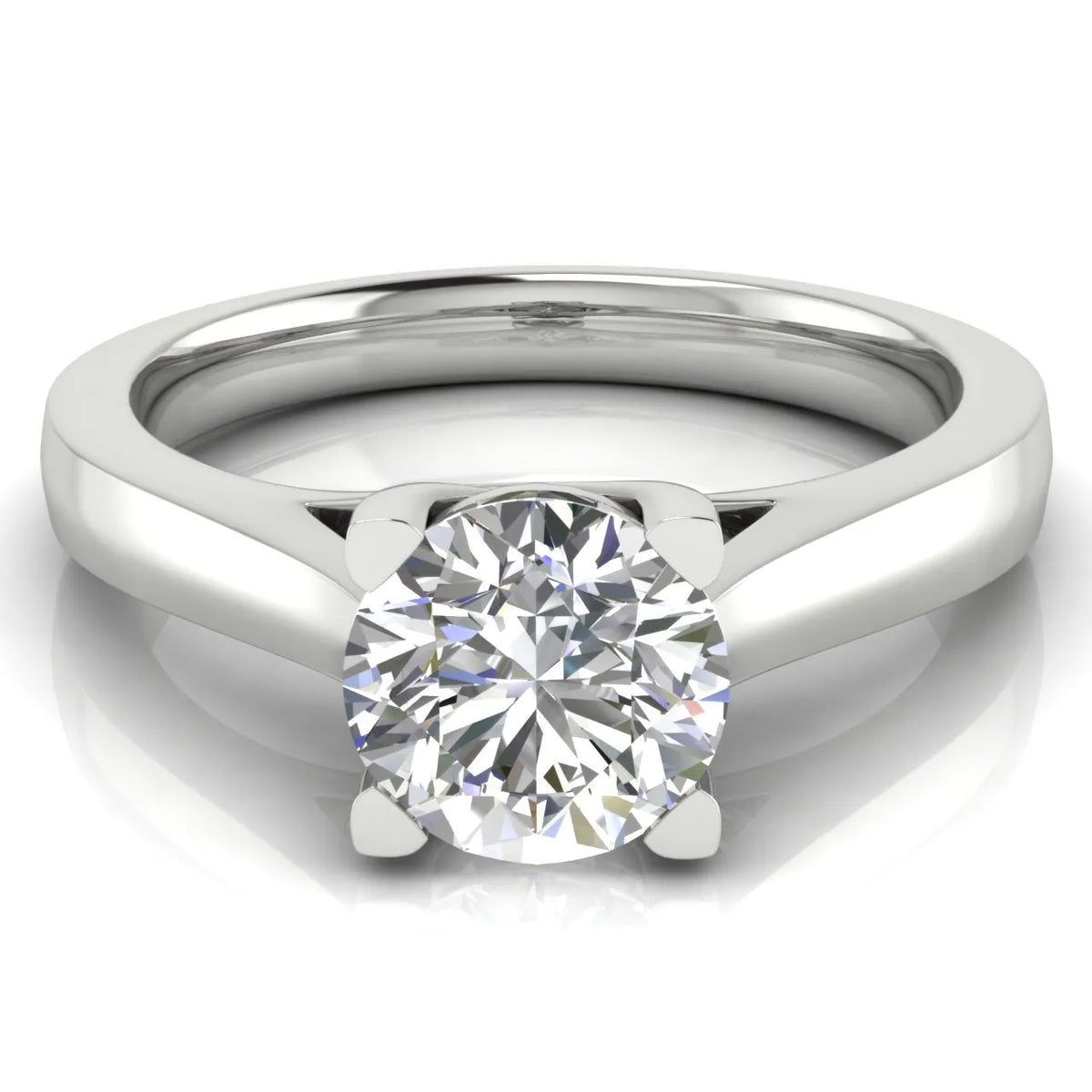 Elegant Solitaire Ring with Classic Four-Prong Setting