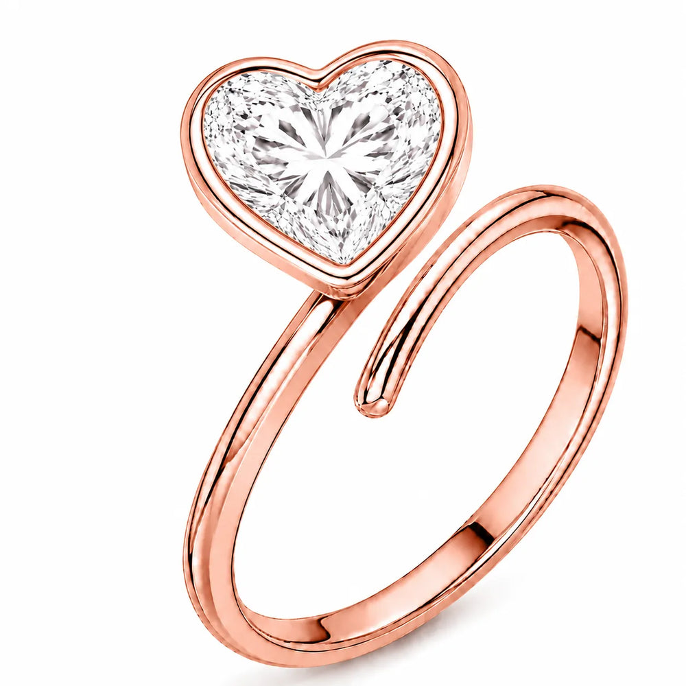 Elegant Pear-Cut Bezel Wrap Diamond Ring