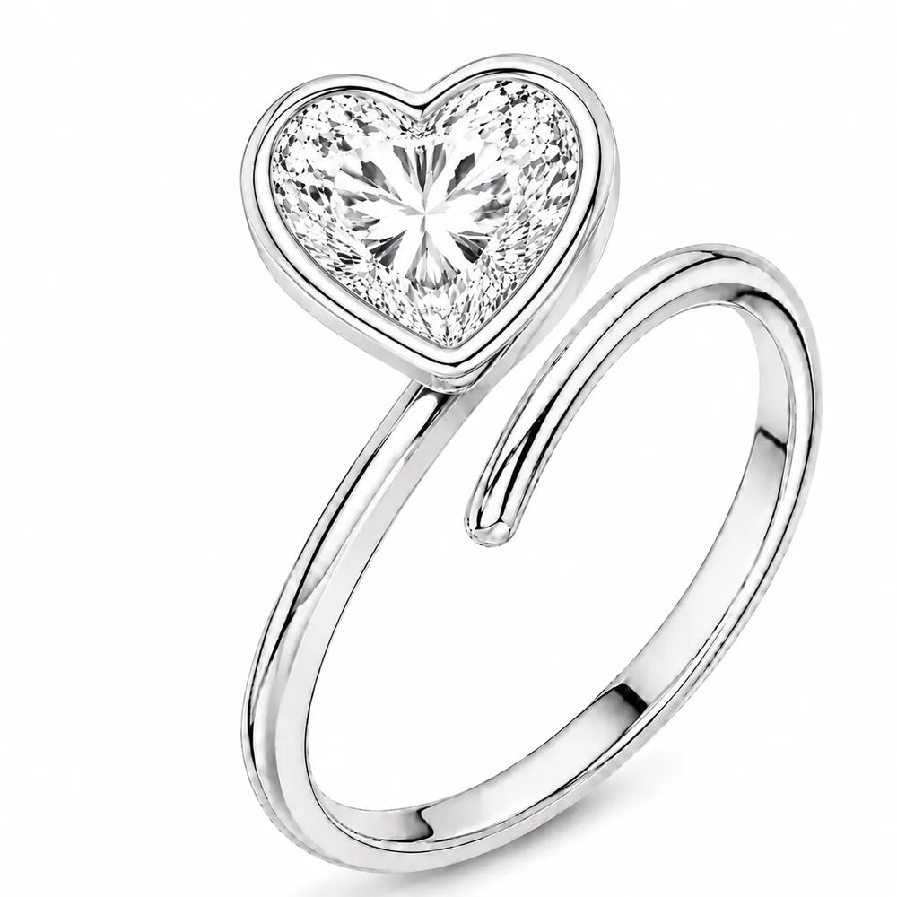 Elegant Pear-Cut Bezel Wrap Diamond Ring
