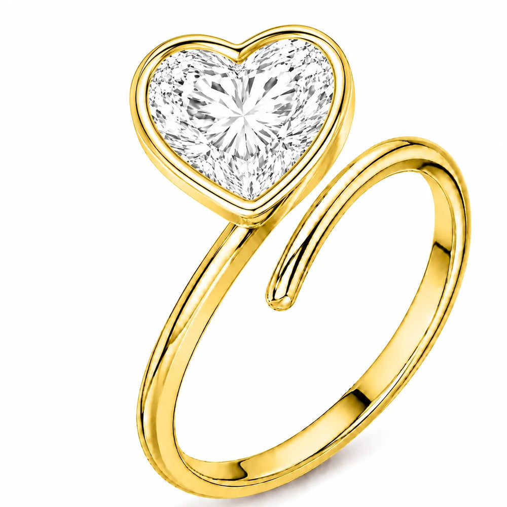 Elegant Pear-Cut Bezel Wrap Diamond Ring