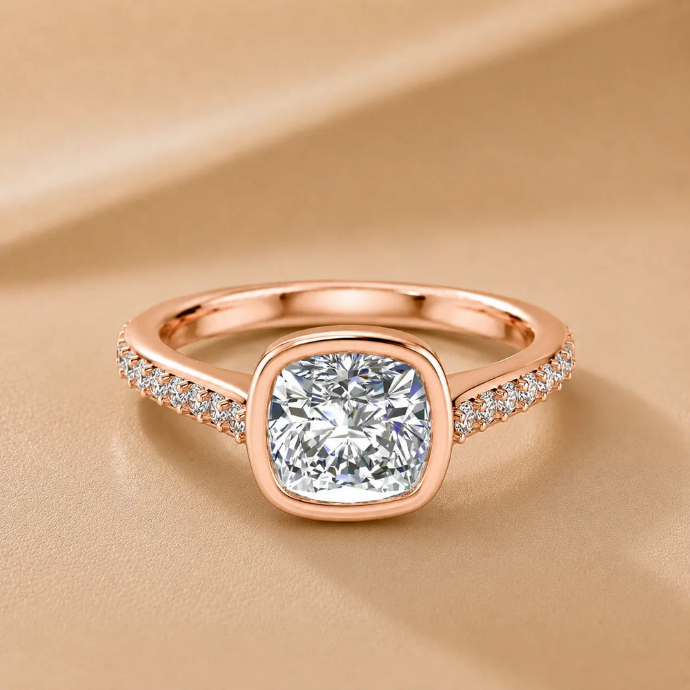 Elegant Bezel-Set Accent Ring