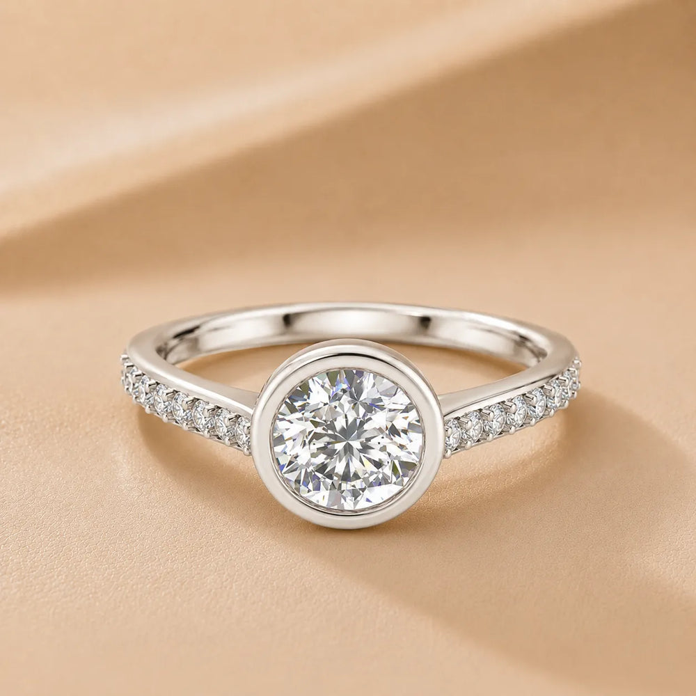 Elegant Bezel-Set Accent Ring