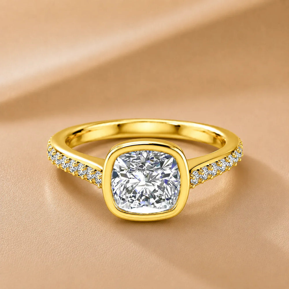 Elegant Bezel-Set Accent Ring