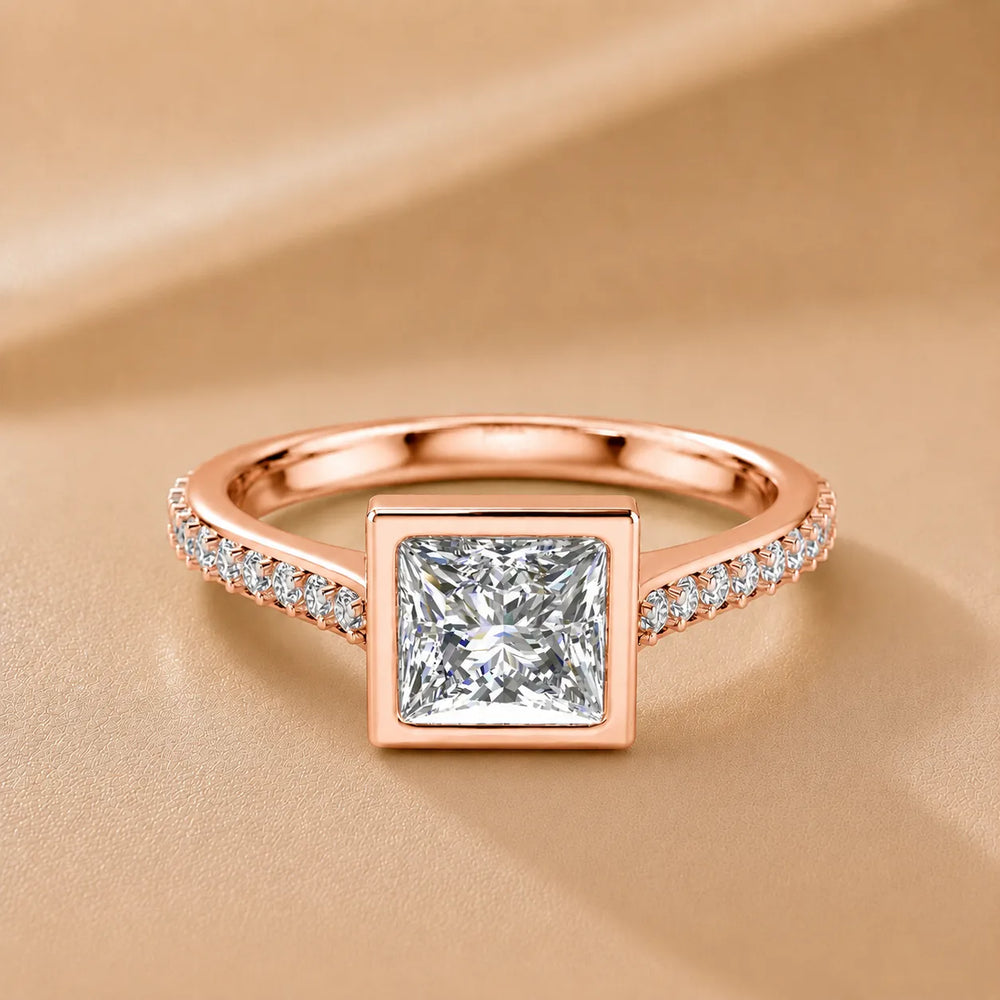Elegant Bezel-Set Accent Ring
