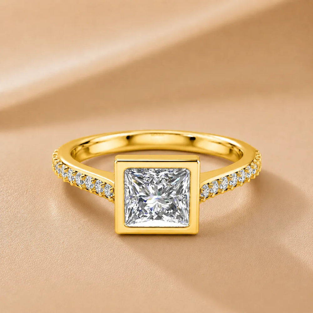 Elegant Bezel-Set Accent Ring