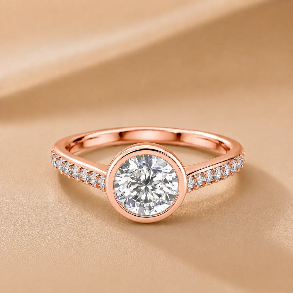 Elegant Bezel-Set Accent Ring