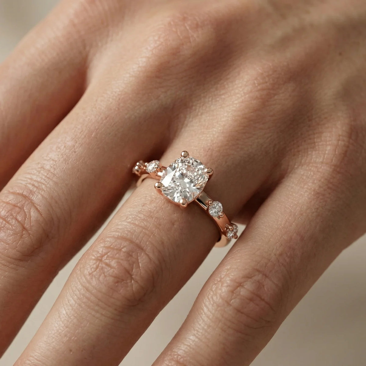 Elena Radiance Oval Diamond Engagement Ring