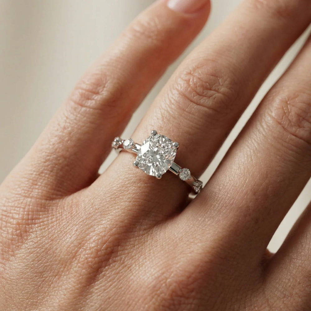 Elena Radiance Oval Diamond Engagement Ring