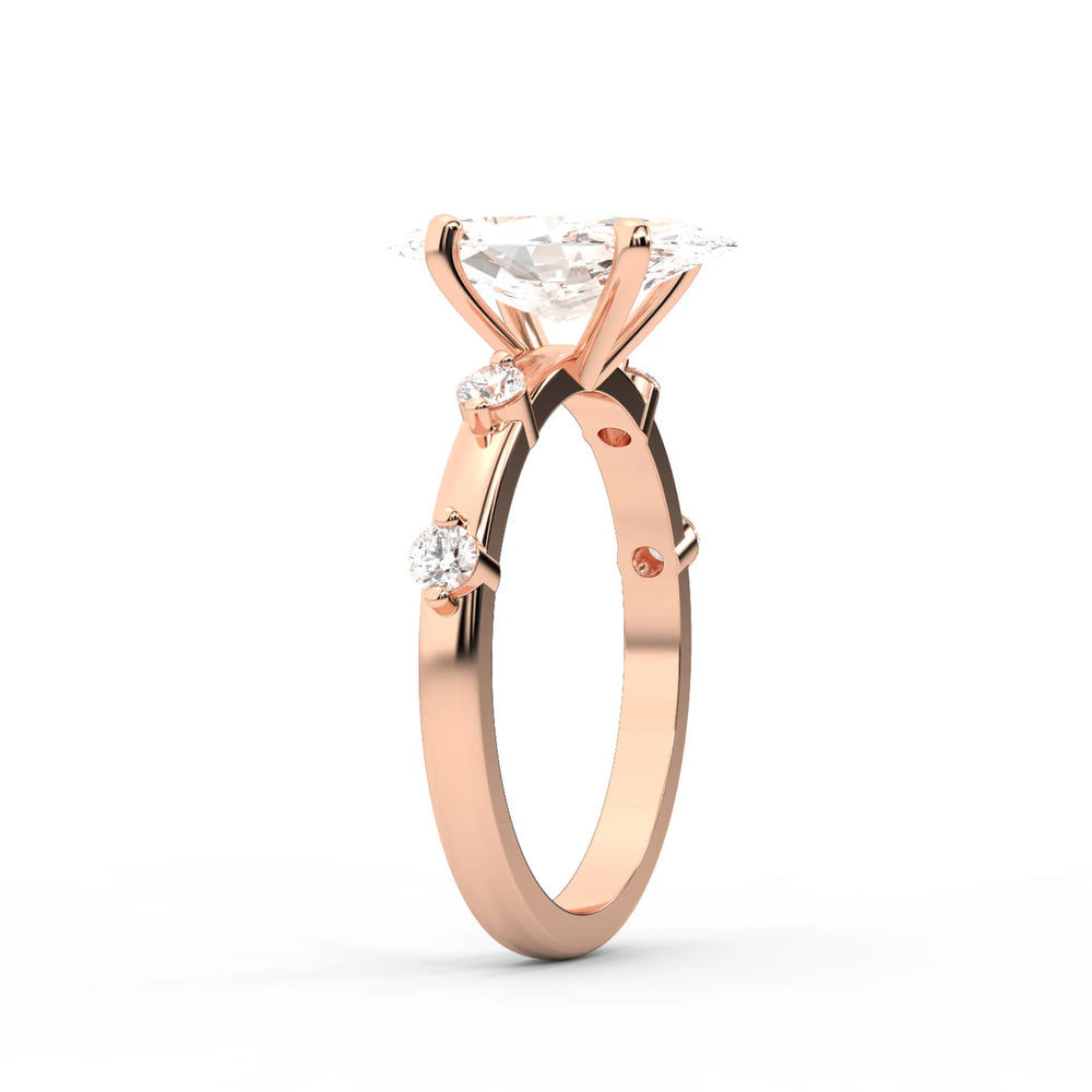 Elena Radiance Oval Diamond Engagement Ring