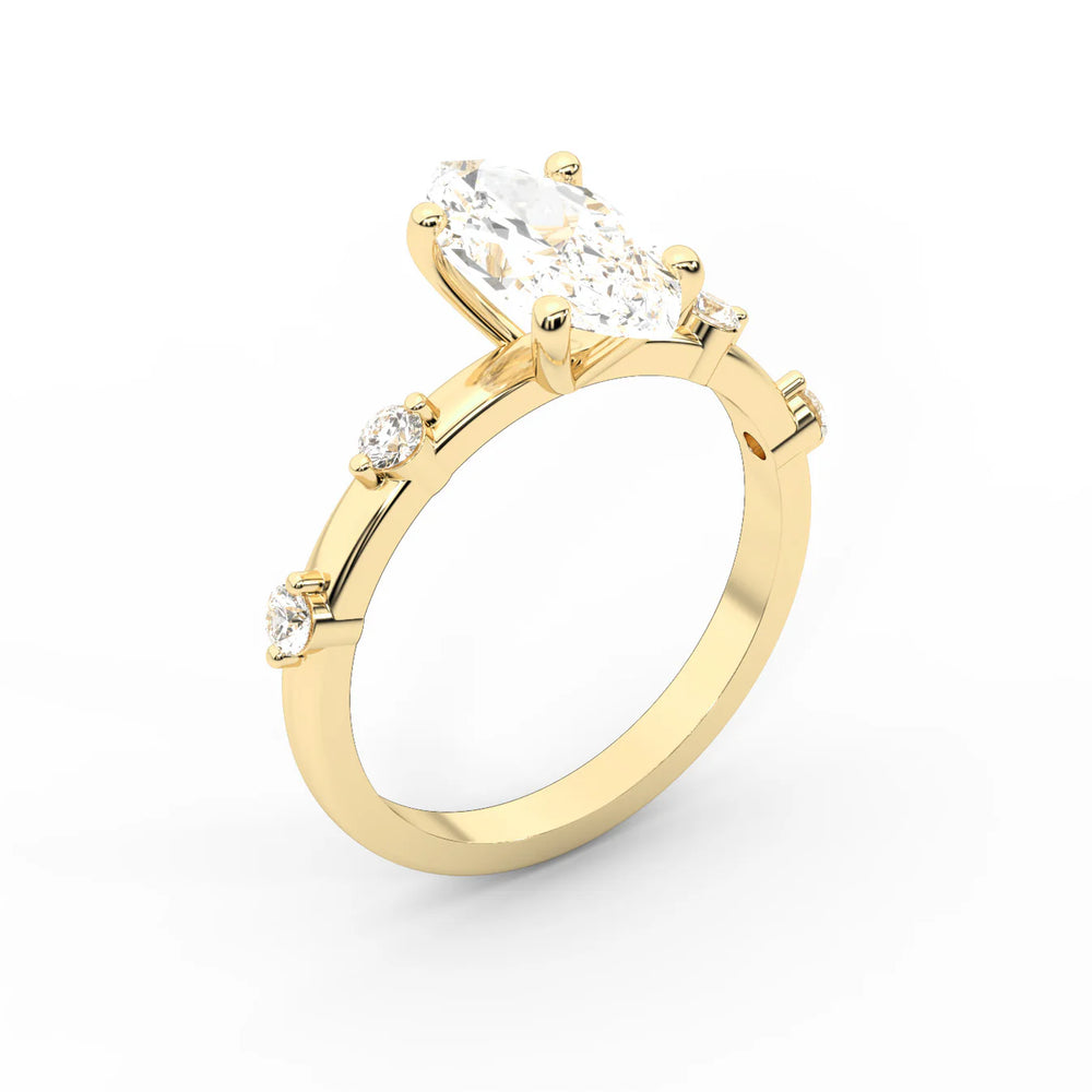 Elena Radiance Oval Diamond Engagement Ring