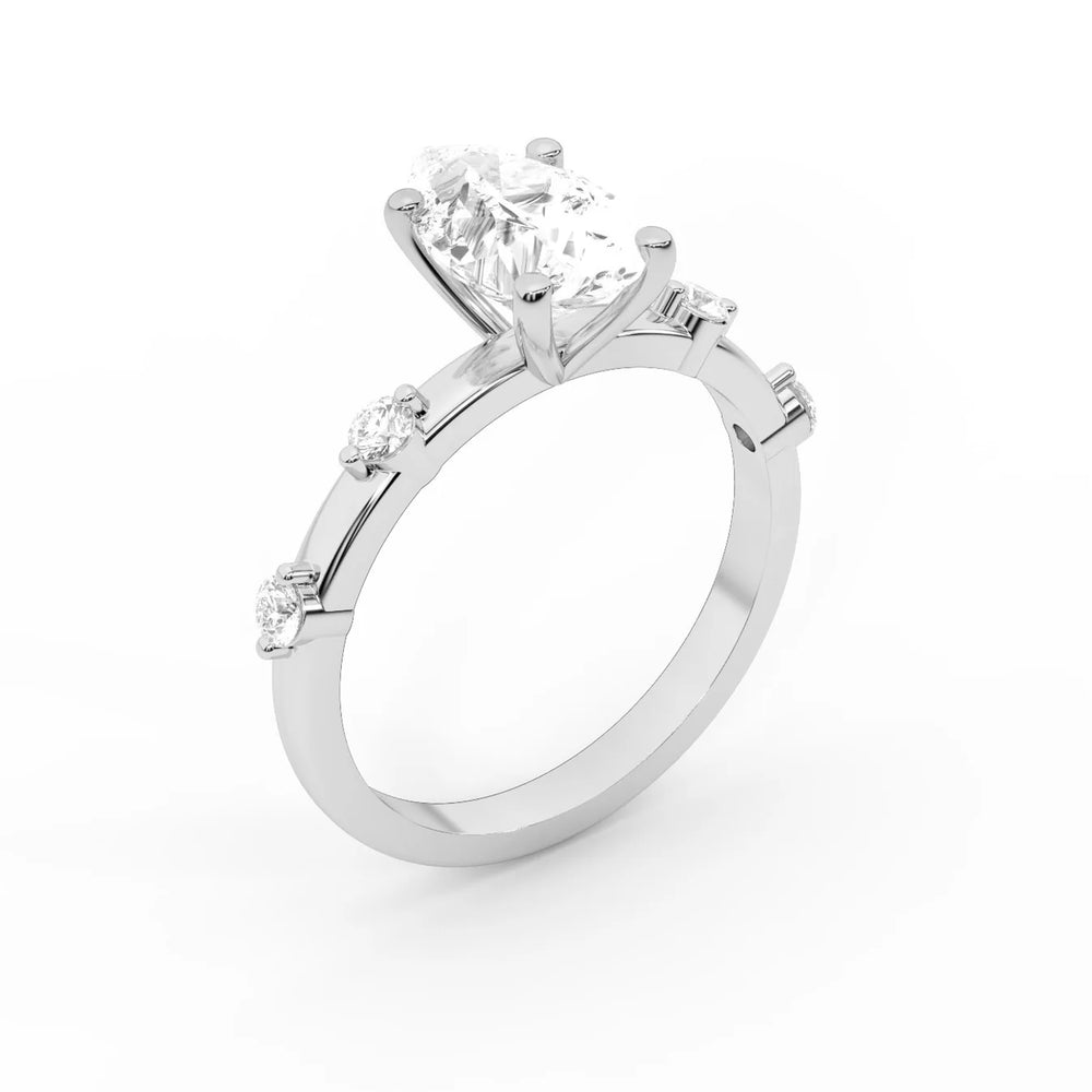 Elena Radiance Oval Diamond Engagement Ring