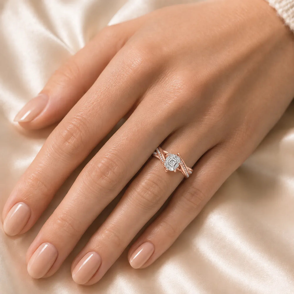 Eternal Embrace Solitaire Ring With Round Diamond