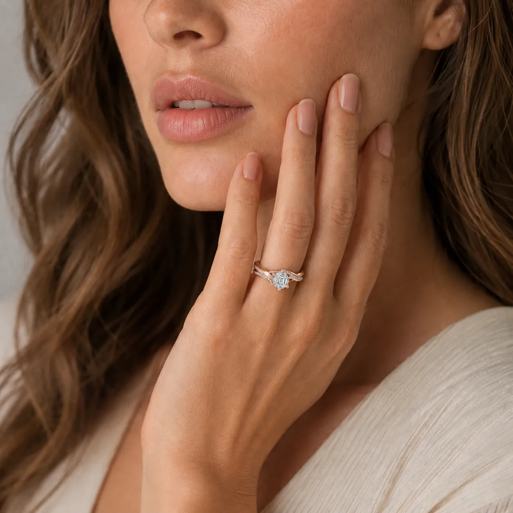 Eternal Embrace Solitaire Ring With Round Diamond