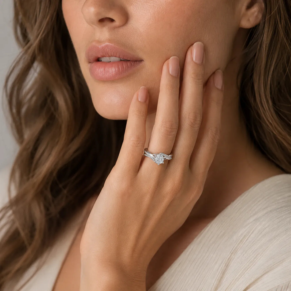 Eternal Embrace Solitaire Ring With Round Diamond
