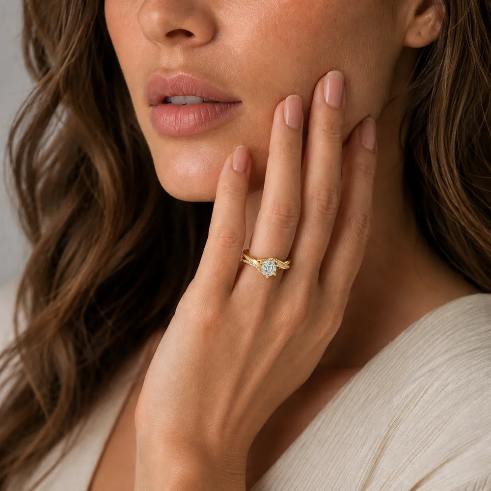 Eternal Embrace Solitaire Ring With Round Diamond