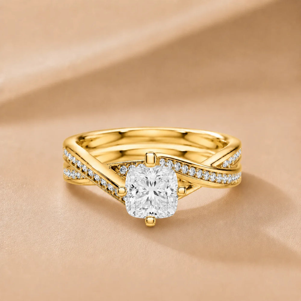 Eternal Embrace Solitaire Ring With Round Diamond