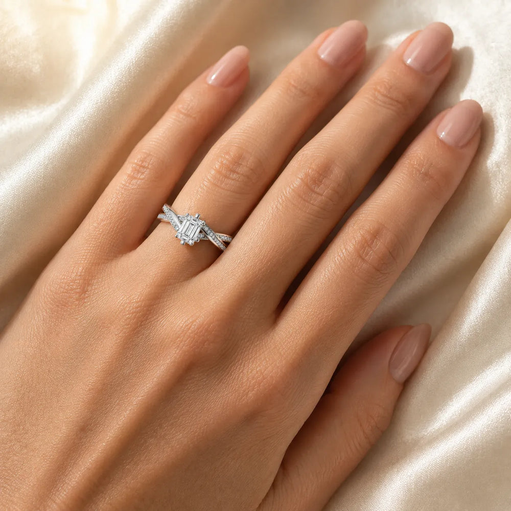 Eternal Embrace Solitaire Ring With Round Diamond