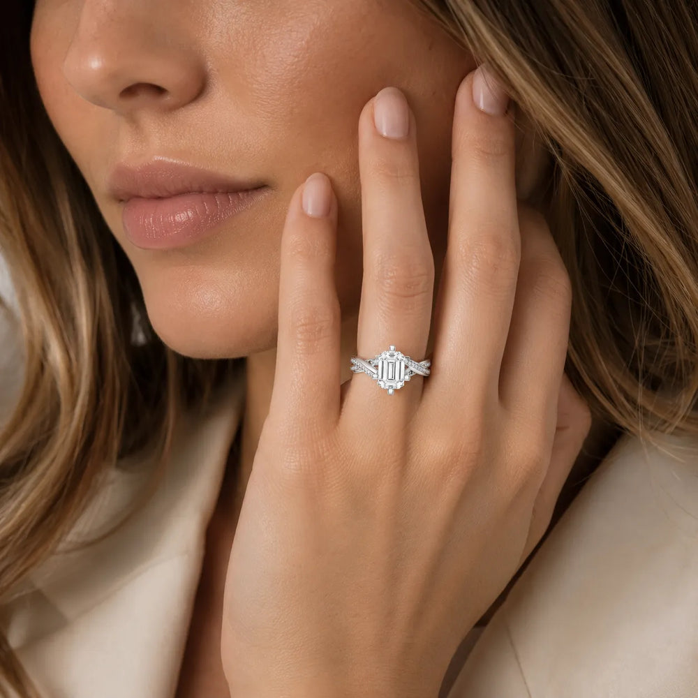Eternal Embrace Solitaire Ring With Round Diamond