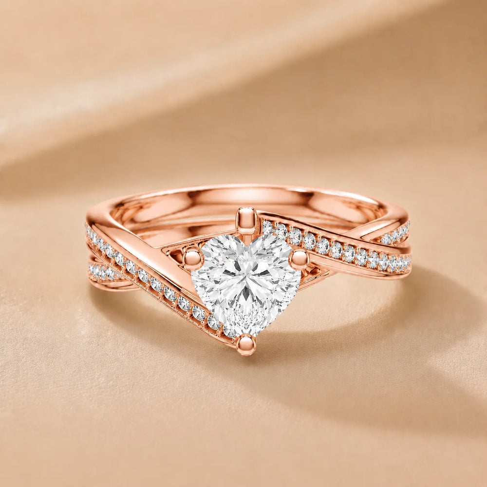 Eternal Embrace Solitaire Ring With Round Diamond